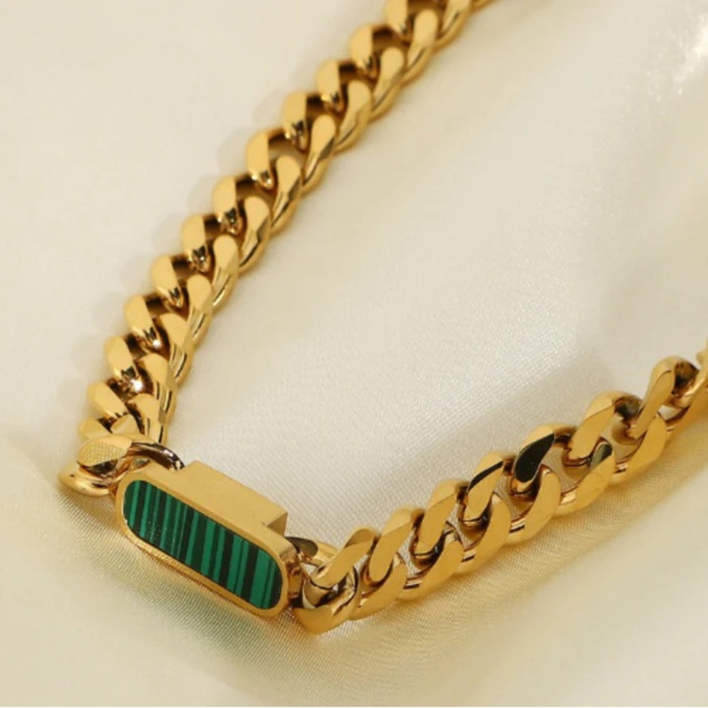 Cuban necklace green